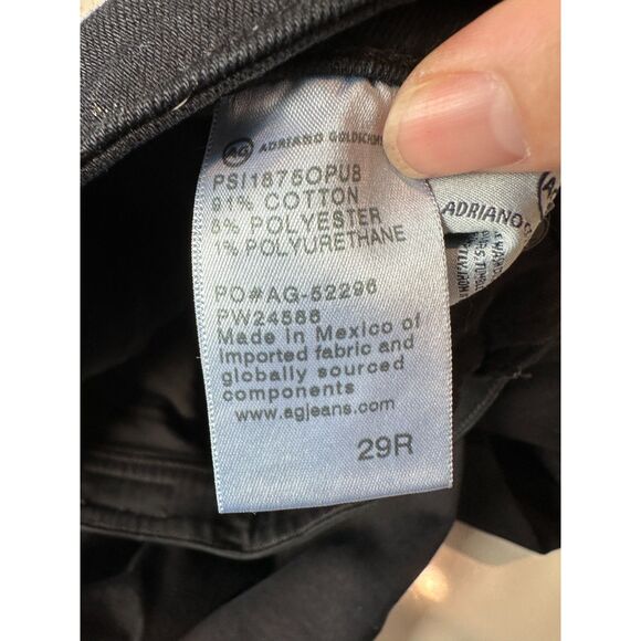 AG Adriano Goldschmied Mari High Rise Straight Leg Jeans Black Size 8 - Picture 6 of 8